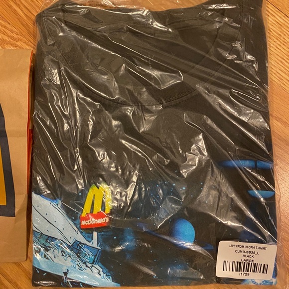 Travis Scott X McDonald’s Utopia Black T-Shirt - Picture 2 of 6